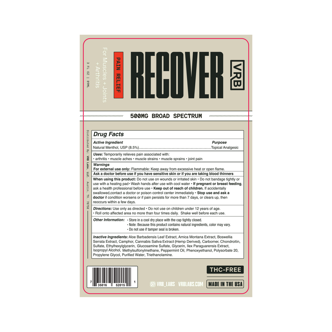 Recover Pain Cream – VRB Labs